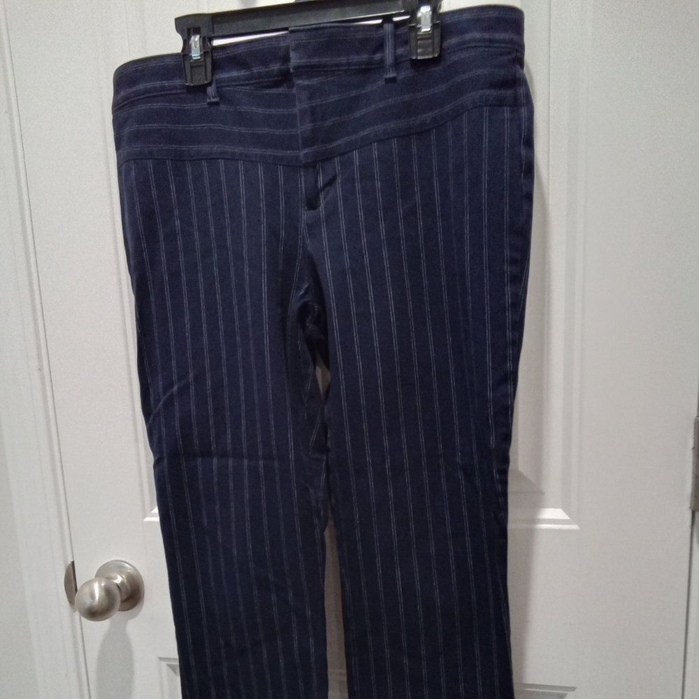 Gap for Good Size 10 Skinny Navy & White Striped Trousers